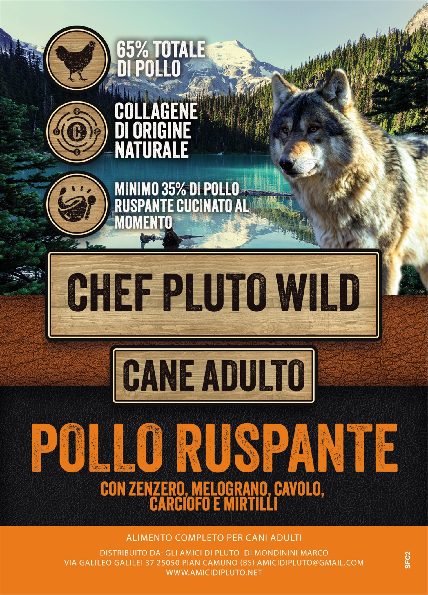 Chef Pluto Wild Pollo Ruspante – Cane Adulto